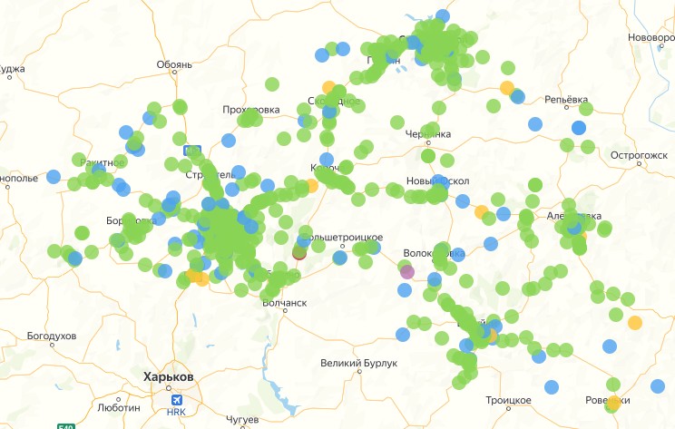Карта аварийности Белгородской области.