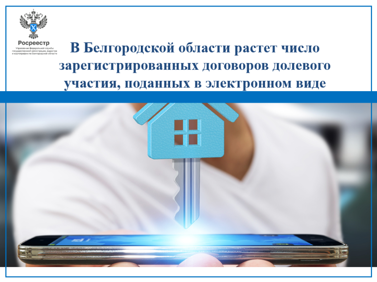 В Белгородской области растет число зарегистрированных договоров долевого участия, поданных в электронном виде. В Белгородской области растет число зарегистрированных договоров долевого участия, поданных в электронном виде.