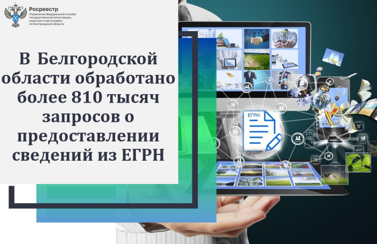 В Белгородской области обработано  более 810 тысяч запросов о предоставлении сведений из ЕГРН.