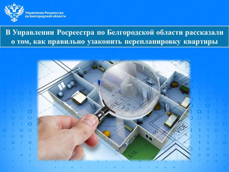 В Управлении Росреестра по Белгородской области рассказали о том, как правильно узаконить перепланировку квартиры. В Управлении Росреестра по Белгородской области рассказали о том, как правильно узаконить перепланировку квартиры.